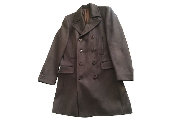 Autre Marque Cappotto ECCE in lana marrone a doppio petto