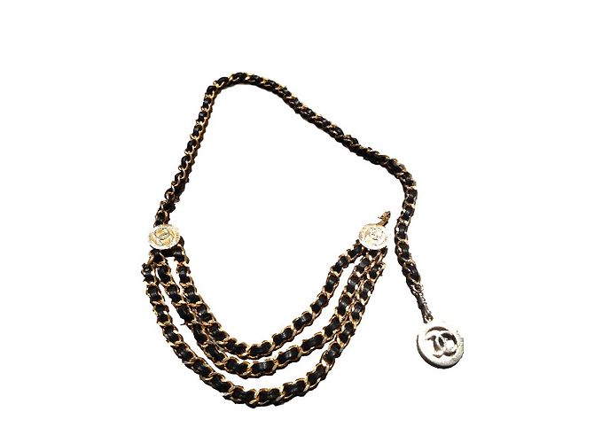 Chanel cinturón Dorado Cadena
