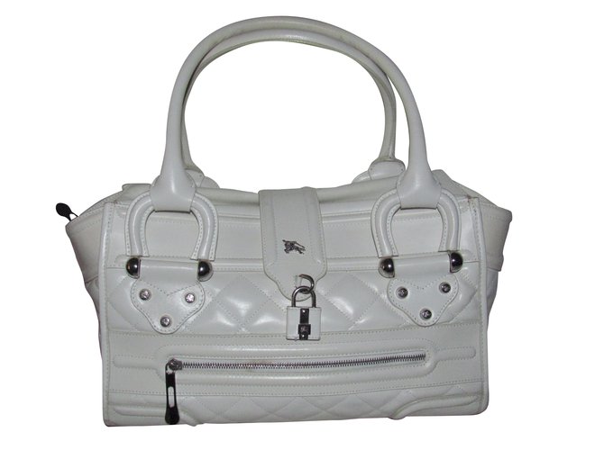 Burberry Handbag Cream Leather  ref.31716