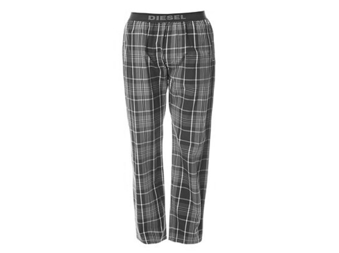 Diesel Pantalones de pijama Gris antracita Algodón  ref.31728
