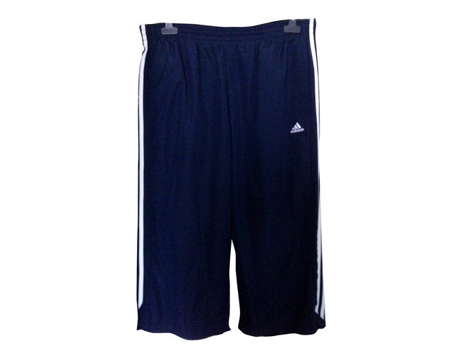 Adidas Men Shorts Blue Polyester  ref.31732