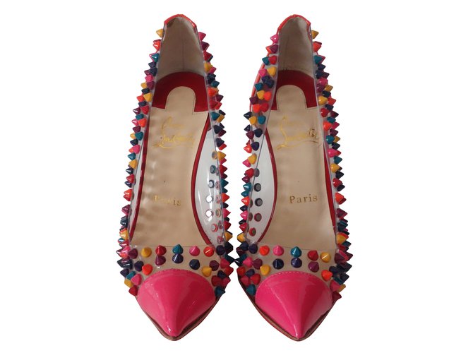 Christian Louboutin SPIKES  MULTICOLOR Multiple colors Patent leather  ref.31793