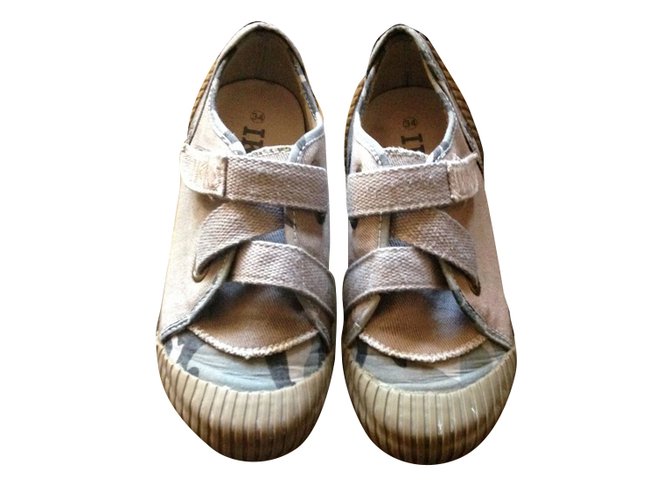 Ikks Sneakers Khaki Cloth  ref.31798