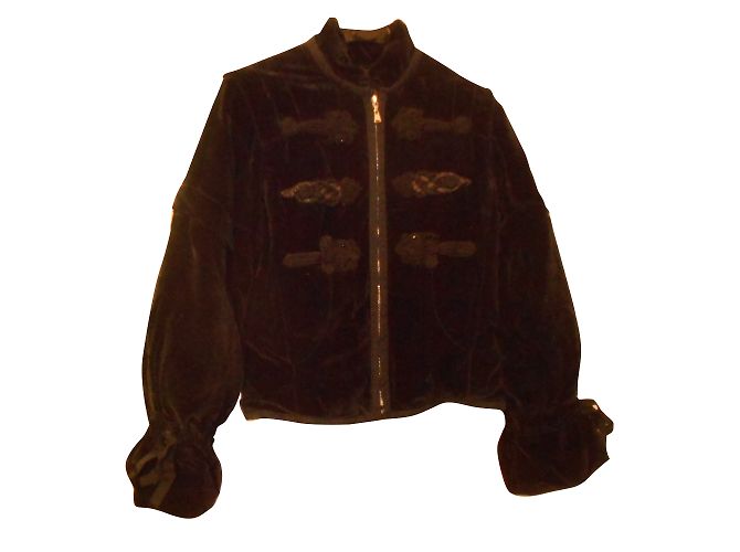 Louis Vuitton Jacke aus schwarzem Baumwollsamt