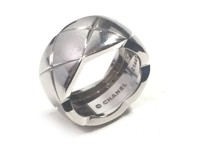 Chanel Coco Crush Ring Silvery White gold  ref.31840