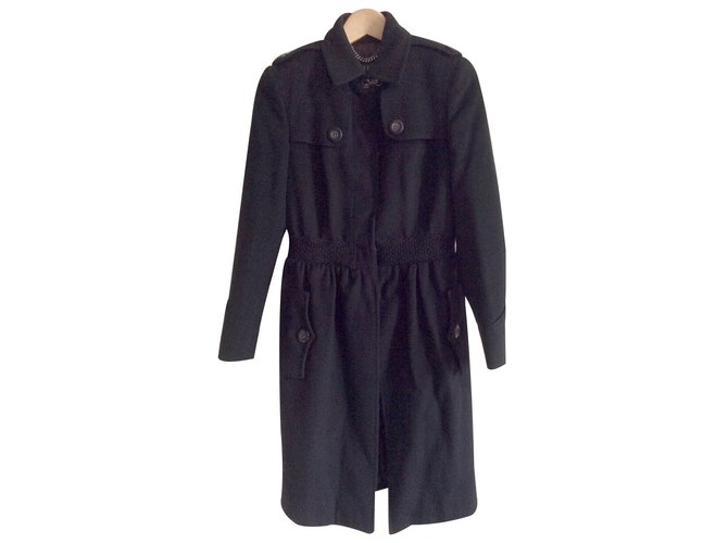 Burberry Coat Black Cashmere  ref.31985
