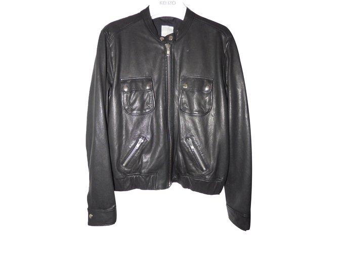 Pablo De Gerard Darel Biker jacket Black Leather Lambskin  ref.32004