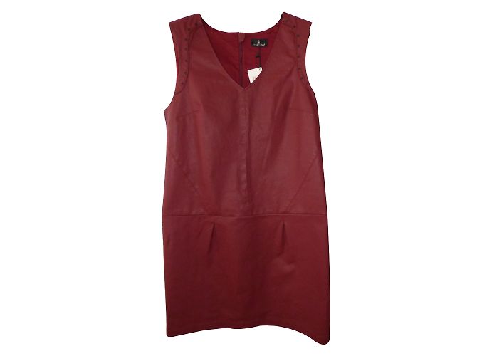 Vestido One Step Bordô de Algodão Bordeaux