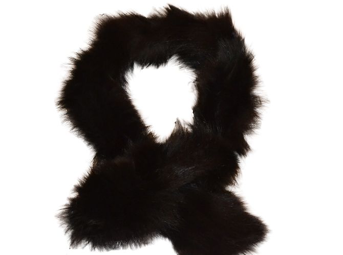 Sciarpa in pelliccia di volpe nera Pablo De Gerard Darel Nero
