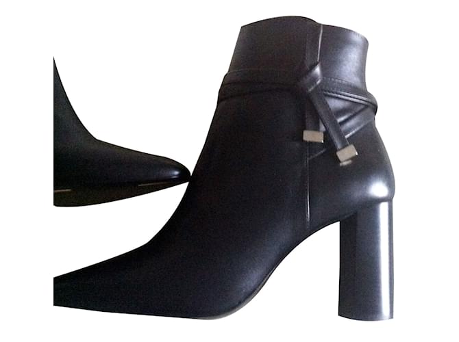 Massimo Dutti Black Heels Leather  ref.32098