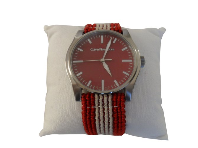 Calvin Klein orologio Rosso Acciaio  ref.32212