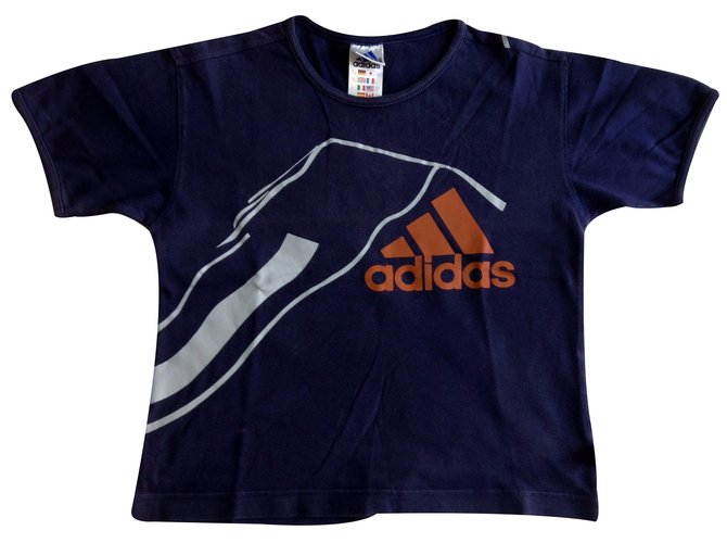 Adidas Camisetas y tops Azul Algodón  ref.32219