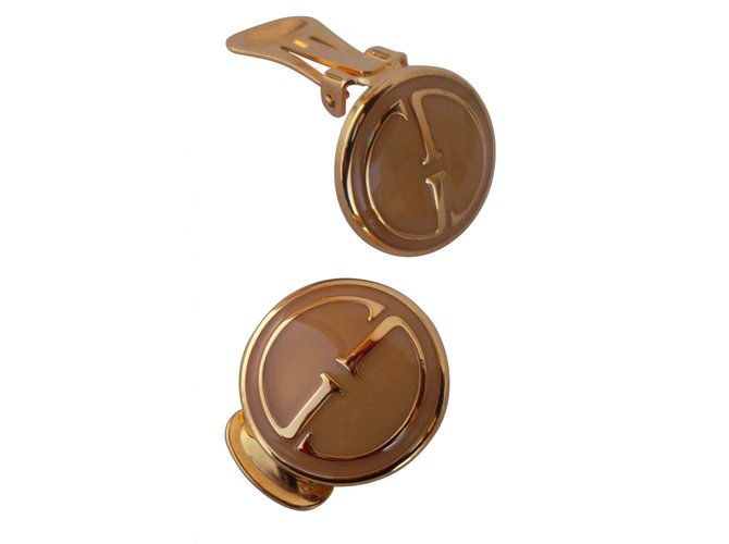 Gucci Earrings Beige Gold-plated  ref.32303