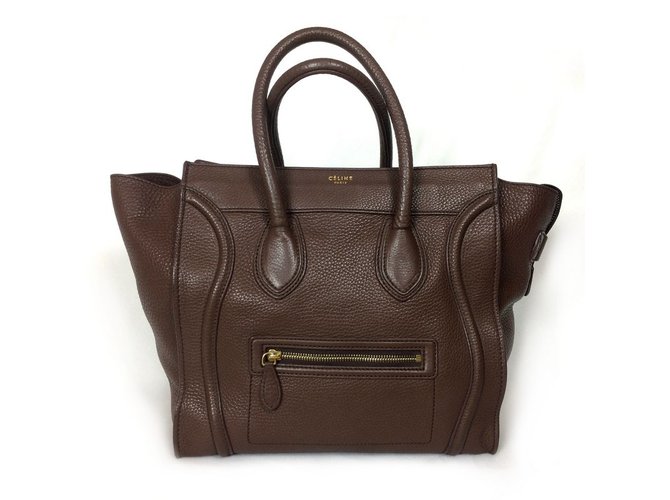 Céline Luggage Brown Leather  ref.32399
