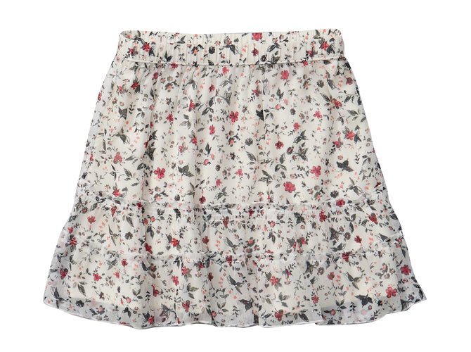 Abercrombie & Fitch Printed Skirt White Polyester  ref.32430