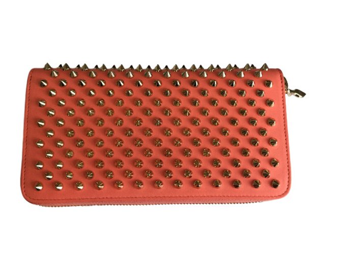 Christian Louboutin Panettone Wallet spikes Cuir Rouge  ref.32451