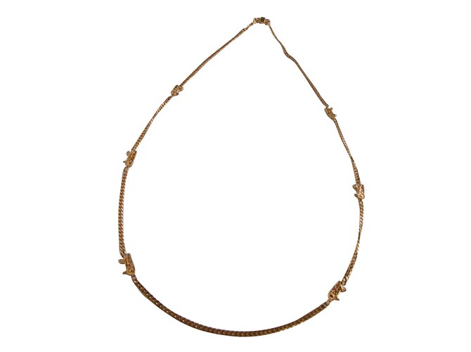 Céline Celine Horse and Carriage Long Necklace D'oro Metallo  ref.32487