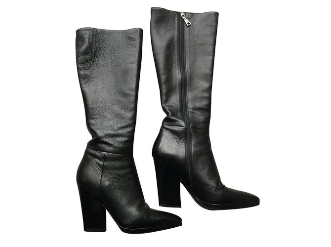 Prada Boots Black Leather  ref.32505