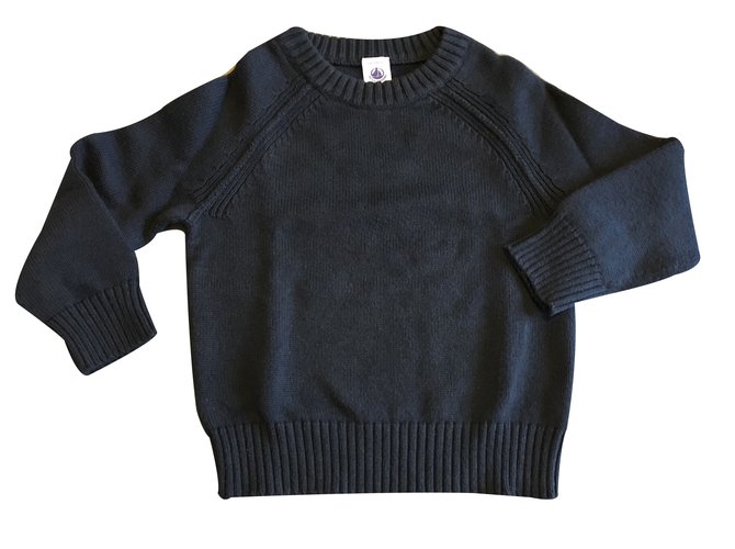 Petit Bateau Suéter Azul Lã  ref.32544