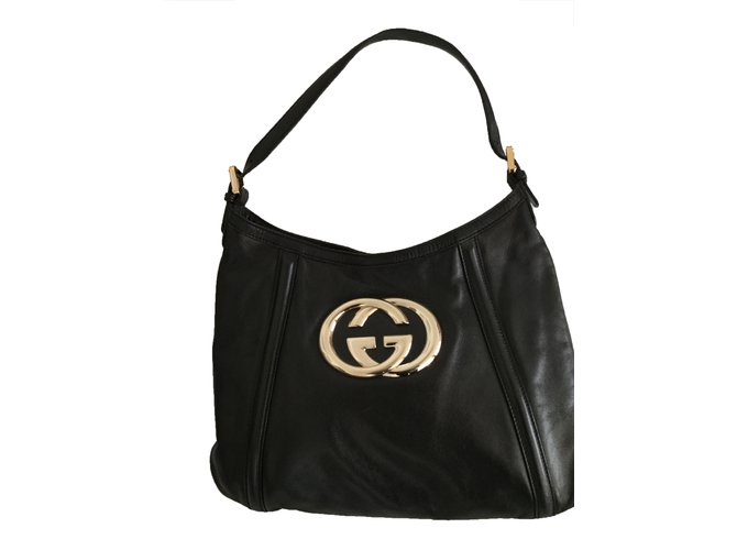 Gucci Handbag Black Leather  ref.32562