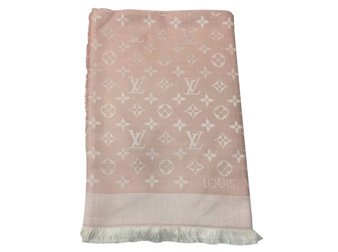 Louis Vuitton MONOGRAMM SCARF VUITTON Pink Cashmere  ref.32589