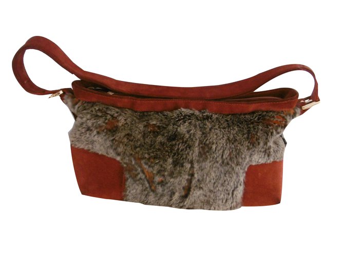 Loewe Suede Fur Shoulder Bag Multiple colors  ref.32693