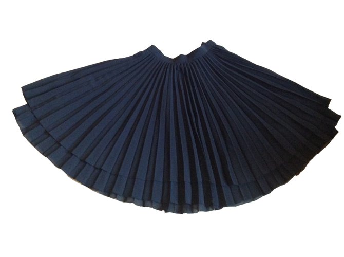 Lolita Lempicka pleated skirt Black Silk  ref.32744