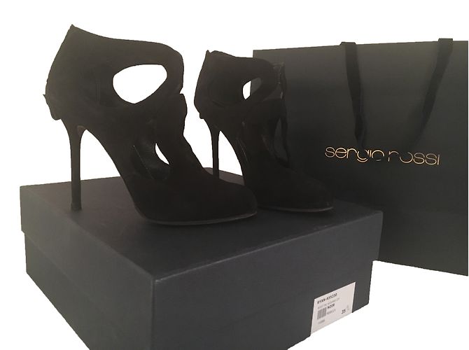Botines Sergio Rossi de nubuck negro