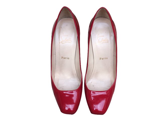 Christian Louboutin Heels Red Patent leather  ref.32826