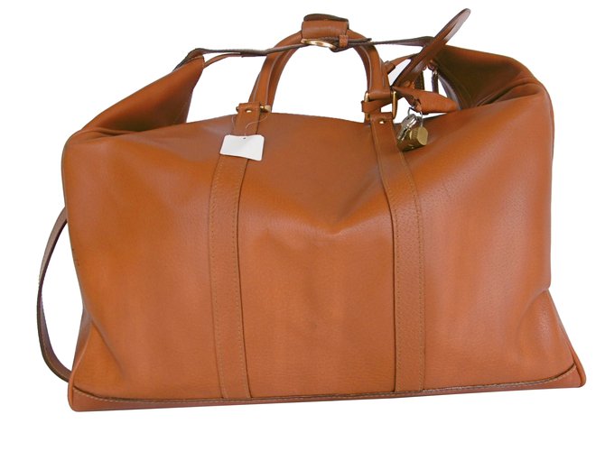 Gucci Large Boston Bag Travel Cognac Pelle  ref.32834