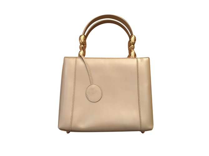 Dior Handbag Beige Leather  ref.32852