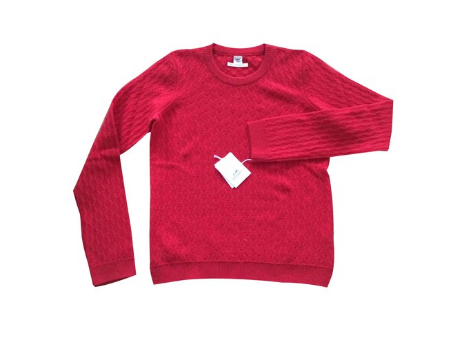 Hermès maglione di cachemire Rosso  ref.32900
