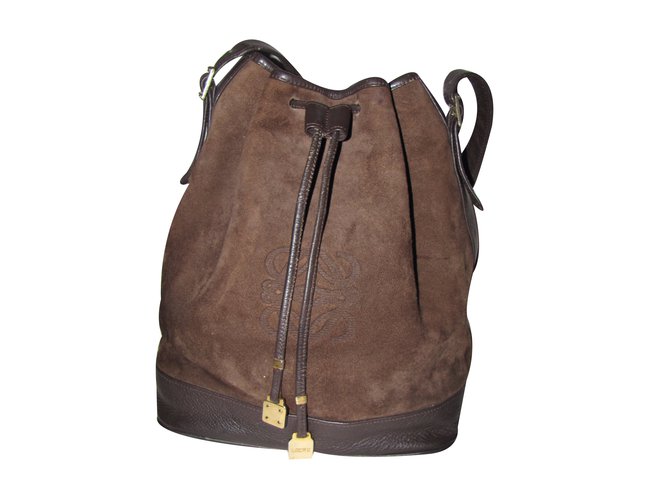 Loewe Bucket bag Brown Leather  ref.33125