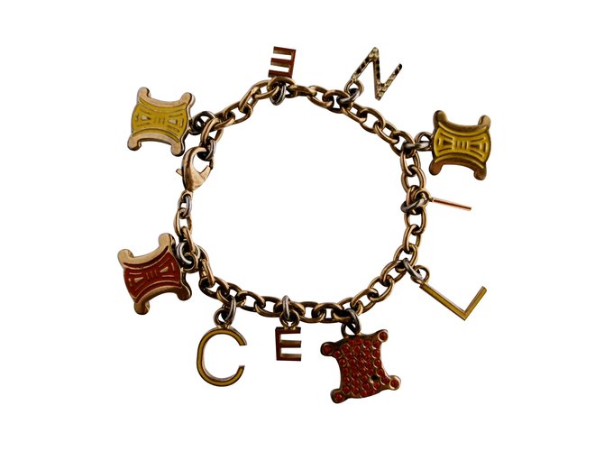 Céline Celine Charm Bracelet Golden Metal  ref.33145