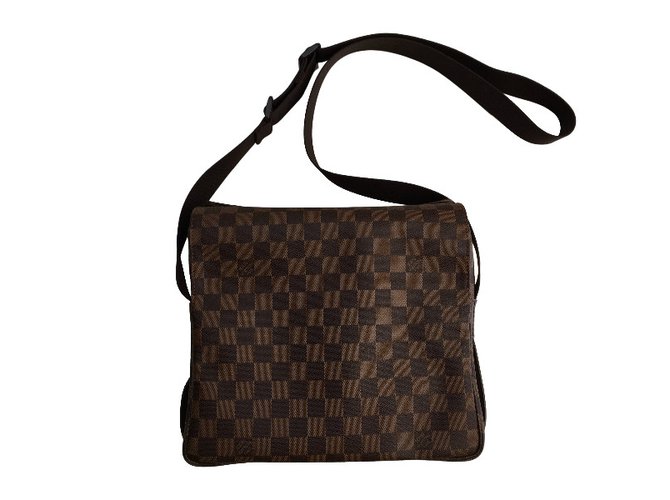 Louis Vuitton Naviglio Bags Briefcases Cloth Brown ref.33179 - Joli Closet