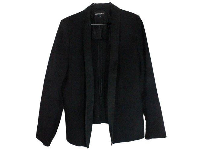 Ann Demeulemeester Blazer Jacket Black Rayon Acetate  ref.33189