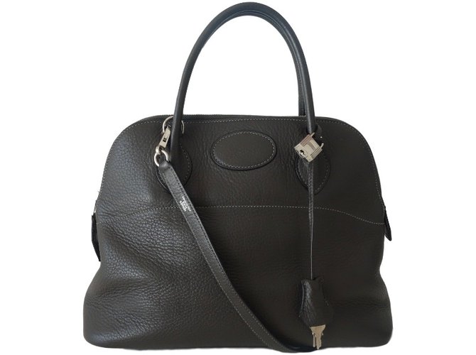 Hermès Handbags Grey Leather  ref.33195