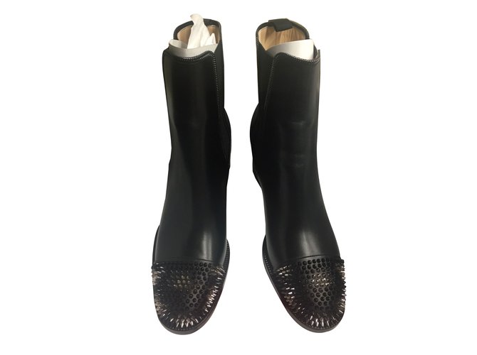 Christian Louboutin Boots Black Leather  ref.33283
