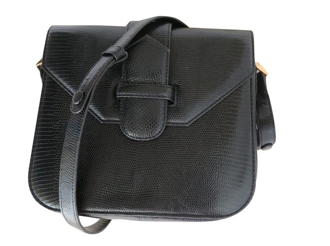 Yves Saint Laurent Handbag Black Exotic leather  ref.33353