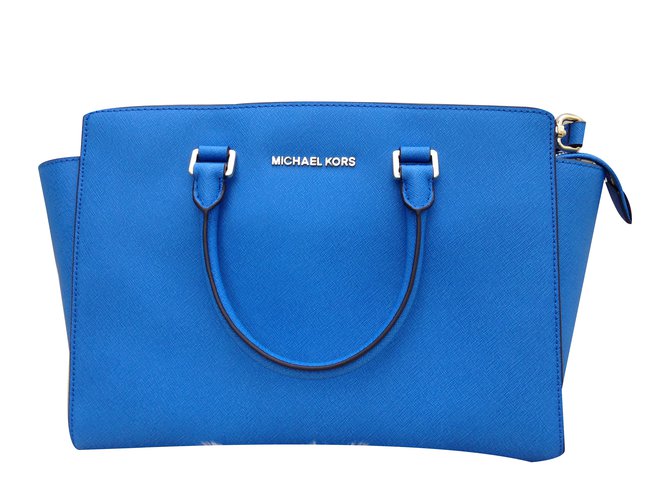 Michael Kors Handbag Blue Leather ref.33440 - Joli Closet