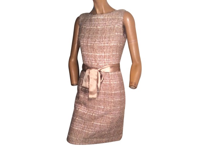 Christian Dior Dress Beige Wool  ref.33450