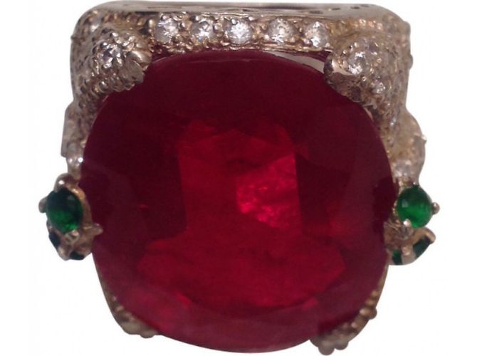 Burma anillo Roja