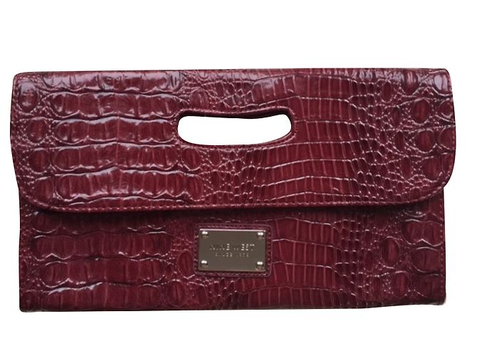 Pochette Nine West Rossa con Stampa Croco Rosso