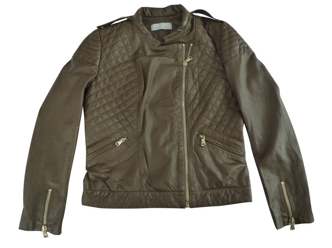 Ikks Biker jackets Brown Leather  ref.33664