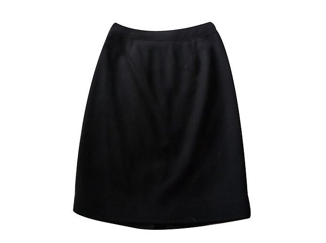 Falda negra de lana Apostrophe Talla 38 Negro