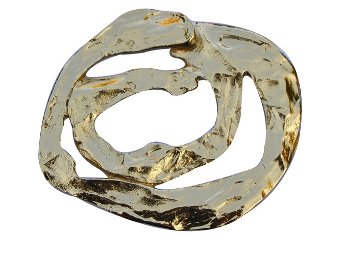 Yves Saint Laurent Pins & Broschen Golden Metall  ref.33711