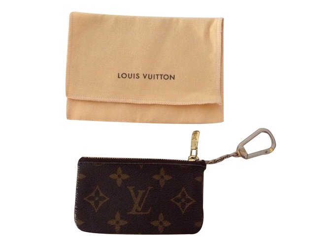 Louis Vuitton Schlüssel abdecken Braun Leder  ref.33718