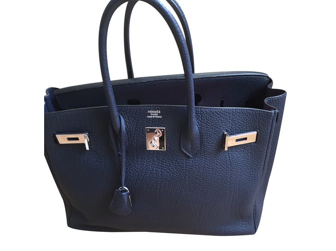 Hermès Birkin 35cm Blue Leather  ref.33871