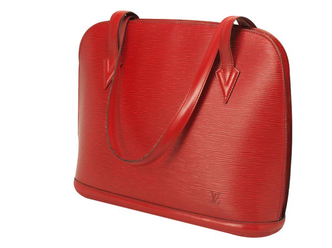 Louis Vuitton borsetta Rosso Pelle  ref.33893