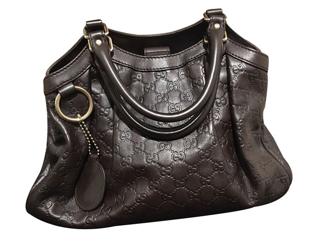 Gucci Handbag Brown Leather  ref.33927